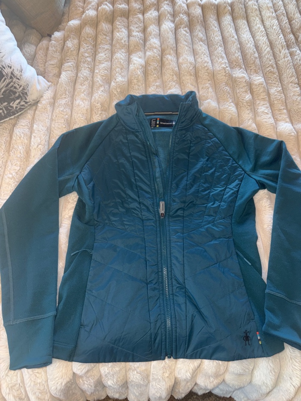 Smartwool Women's S Smartloft Hybrid Damen Jacket Dark Teal - Picture 2 of 4